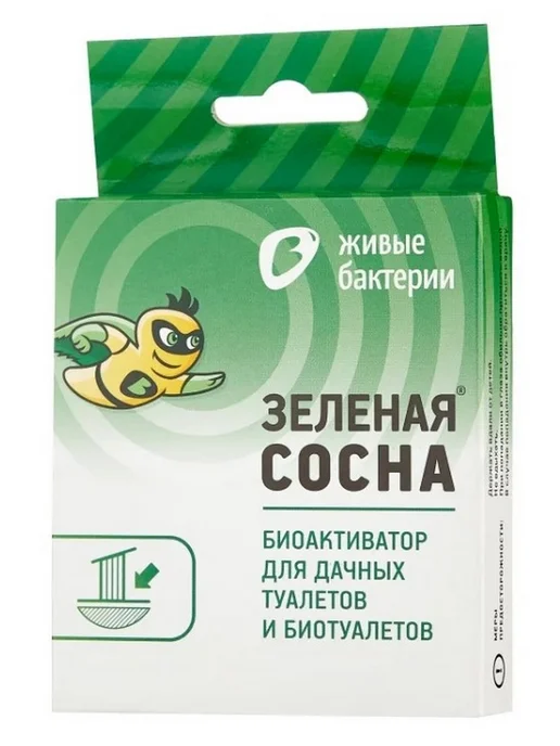 Живые бактерии Средство для дачных туалетов и ям Зеленая сосна 50 гр, 1 шт, 150 г, 3 шт, фото 3