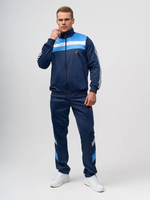 ZNK Sport Спортивный костюм на молнии ретро в стиле 90-х, синий, фото 4