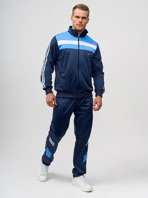 ZNK Sport Спортивный костюм на молнии ретро в стиле 90-х, синий, фото 6