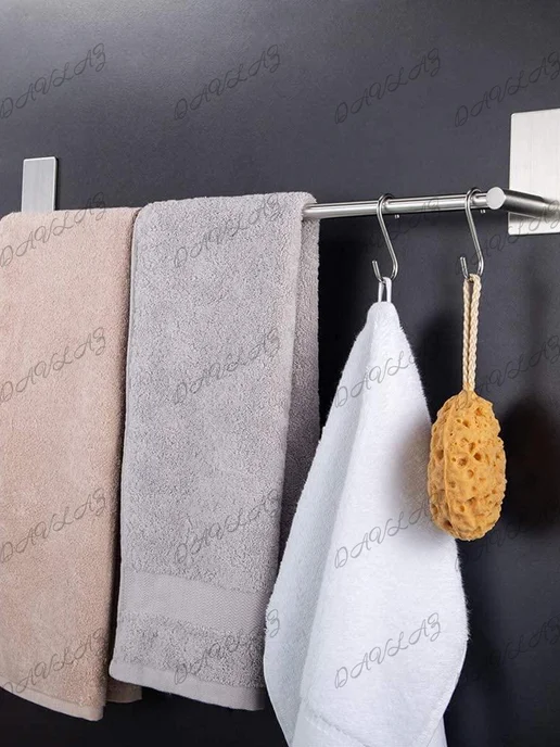 Davlaz Shop Крючки для рейлинга 10 штук хромированные нержавейка, серый, фото 5