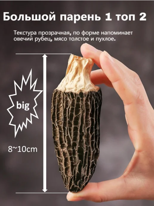 YOUKI FOREVER Сушёные сморчки 1000 г,размер гриба 8~10см, 1 кг, фото 2