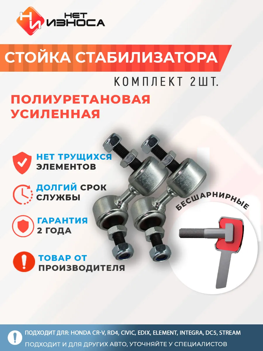 Стойка стабилизатора усиленная полиуретановая NL072-2