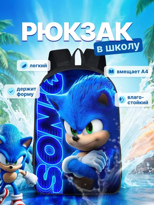 Рюкзак Соник портфель школьный для мальчика, вариант