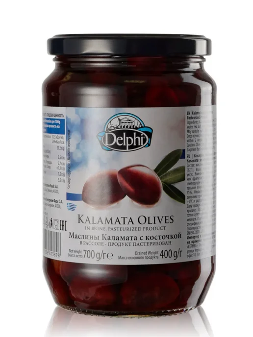 Delphi Маслины каламата с косточкой 350 гр, 700 г, фото 5
