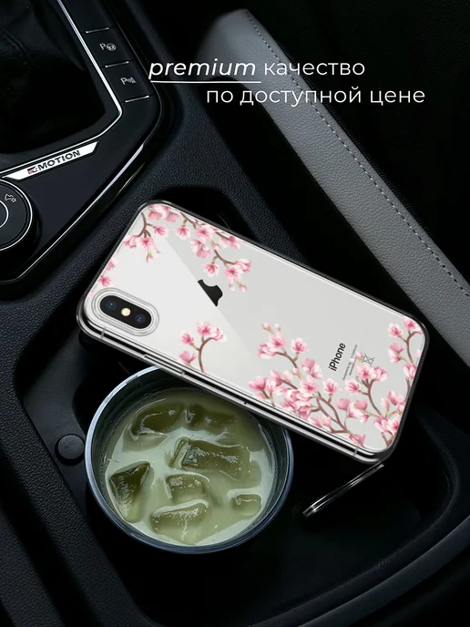 Case Place Чехол на iPhone X iPhone XS сакура, белый, фото 6