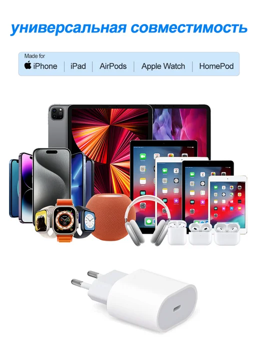 Apple Зарядка для iphone оригинал быстрая на айфон 20W, 20 Вт, фото 3