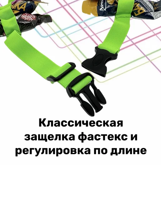 Пояс для бега с держателем номера и гелей, зеленый, фото 3