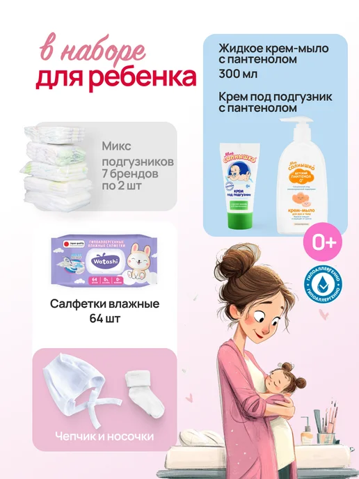 Крепыш Готовая сумка в роддом для мамы и малыша, 34 шт, фото 8