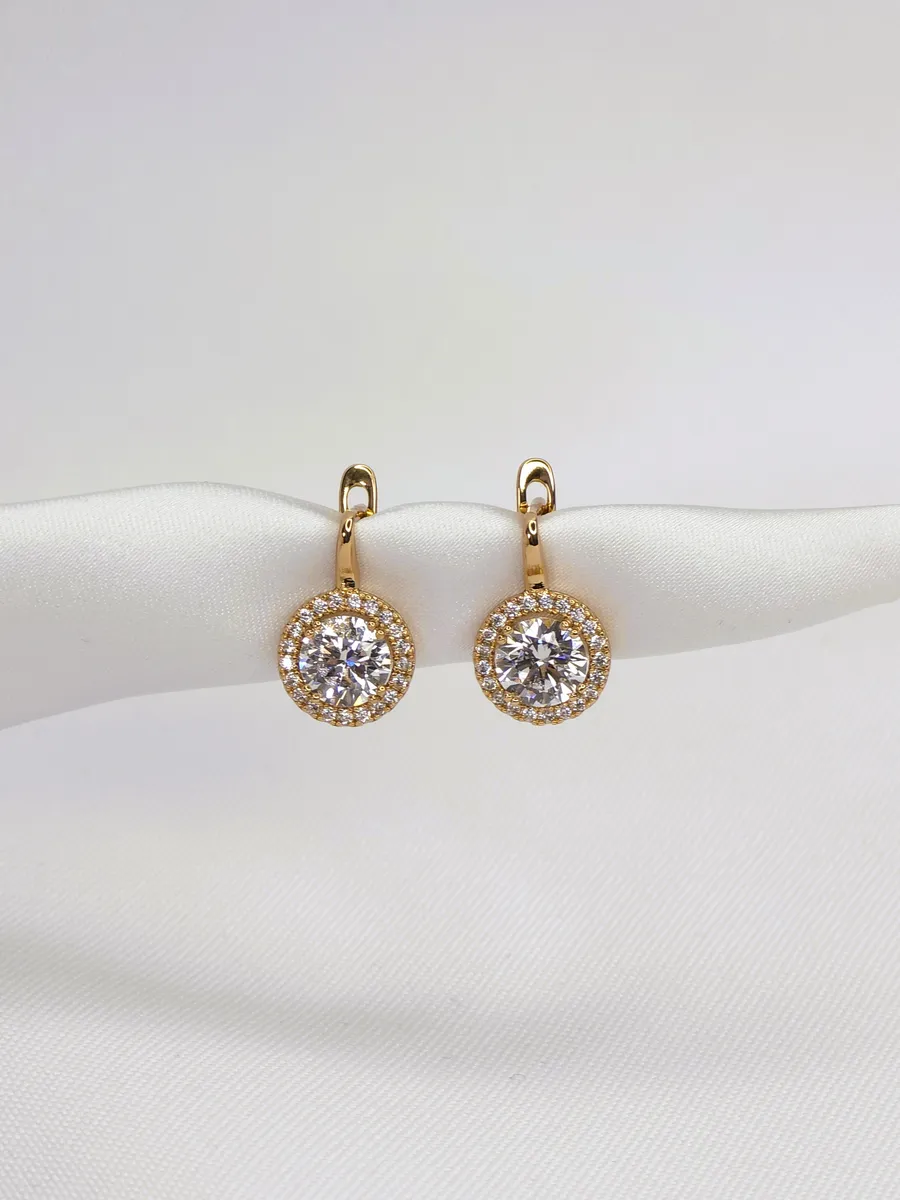 Серьги классические, повседневные на каждый день 1,5 см.