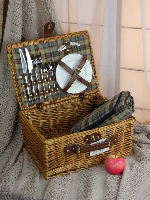 Holiday Basket Набор для пикника SET 6, коричневый, фото 2