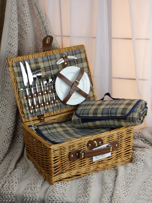 Holiday Basket Набор для пикника SET 6, коричневый, фото 4