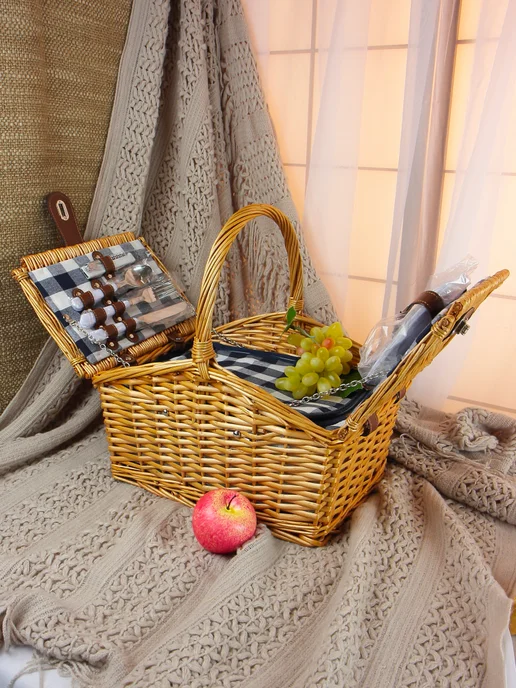 Holiday Basket Набор для пикника с термосумкой SET 3, коричневый, фото 2
