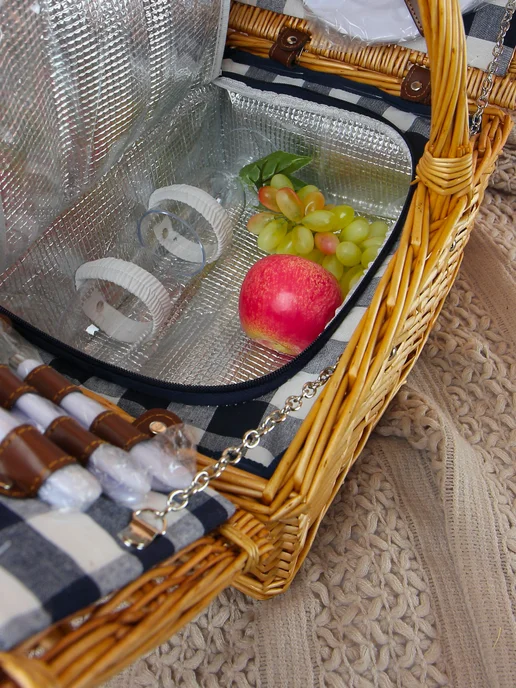 Holiday Basket Набор для пикника с термосумкой SET 3, коричневый, фото 4