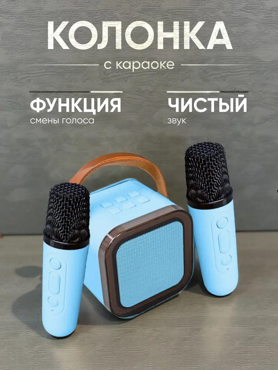 Беспроводная караоке колонка с микрофонами