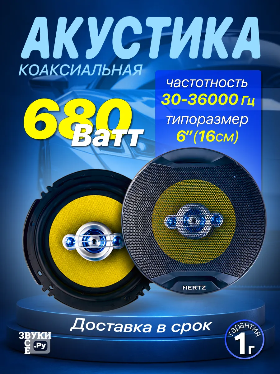 Колонки в машину круглые 16см Hertz