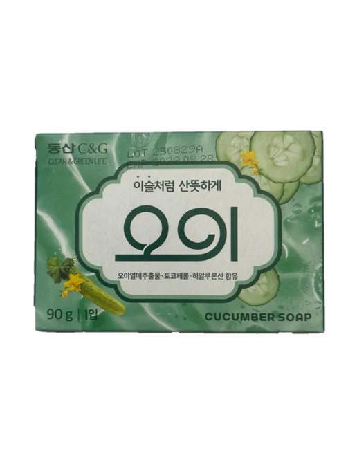 Clio Cucumber Soap Корейское огуречное туалетное мыло 90г, 90 г, фото 2