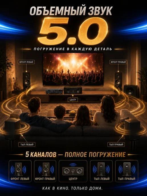 Sunbuck Усилитель звука для колонок домашний для сабвуфера AV-338ST, серый, фото 2