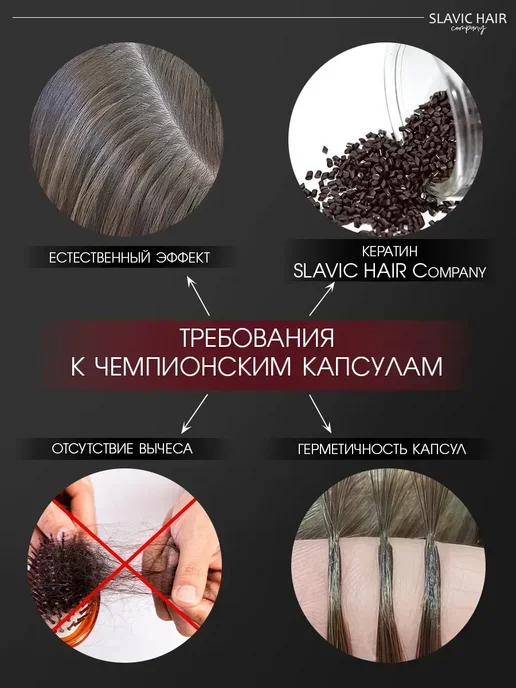 SLAVIC HAIR Сompany Натуральные волосы для наращивания на капсулах 50 см 50 шт, 50 шт, фото 7