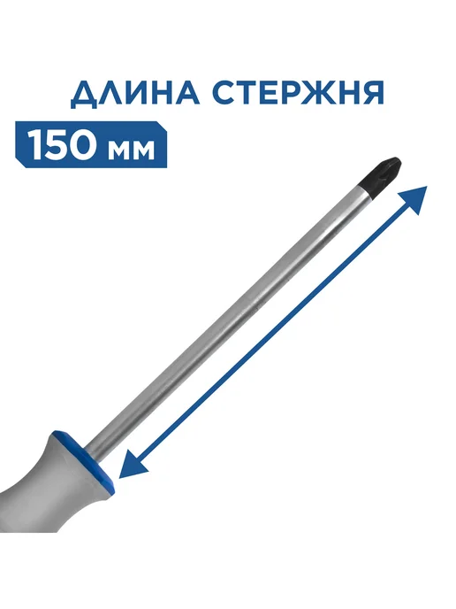 Кобальт Отвертка крестовая PZ-3 х 150 мм Ultra Grip, 3x150 мм, фото 3