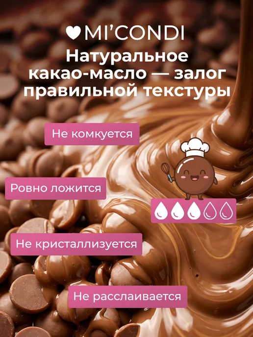 Micondi Белый шоколад кондитерский без сахара в каплях 1 кг 32%, 1 кг, фото 3