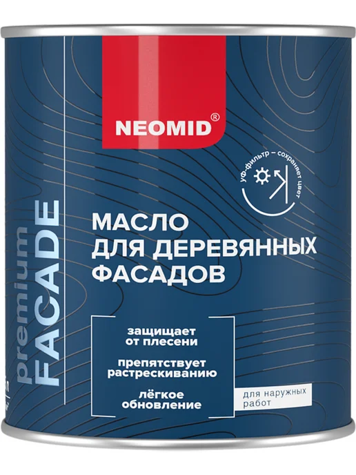 Neomid Масло для дерева PREMIUM FACADE палисандр 0,75 л, 2 л, фото 2