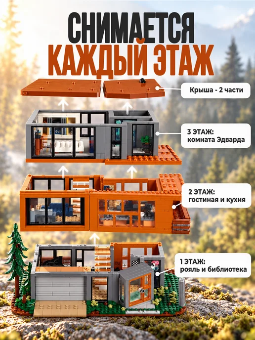 Конструкторы Конструктор Сумерки Дом Каленов, серый, фото 5