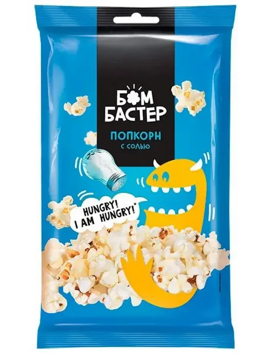 БОМБАСТЕР Попкорн с солью, 3 уп по 80 г, 80 г, фото 2