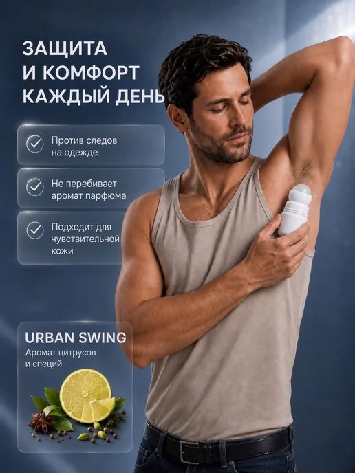 Byphasse Дезодорант ролл Urban Swing, 50мл 1 шт, 50 мл, 1 шт, фото 2