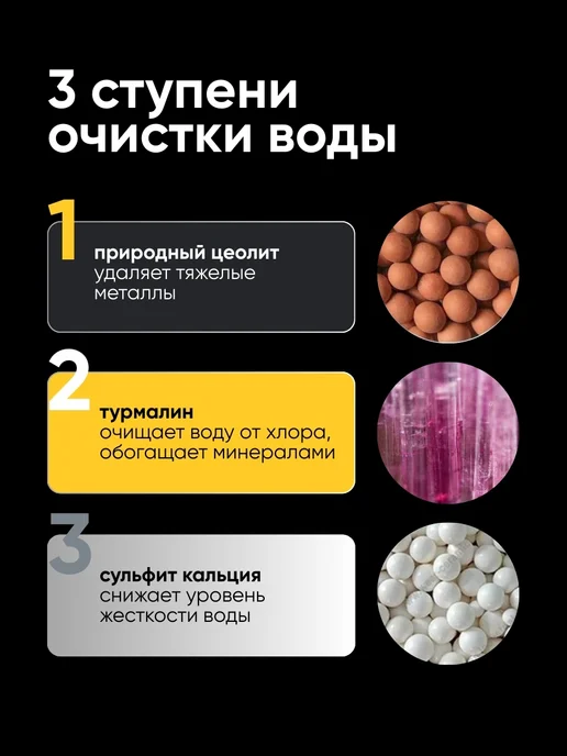 WMC Tools Лейка для душа с фильтром 1 режим, серый, фото 2
