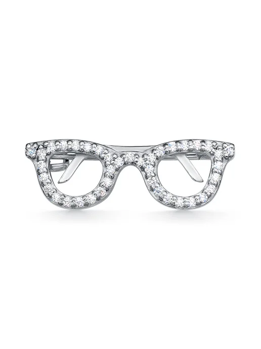 Mood&Spur MS Jewellery Брошь серебро Очки, серебристый, фото 2