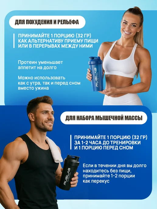 Ruslabnutrition Казеиновый протеин SPM для похудения 800г дыня, 800 г, фото 7