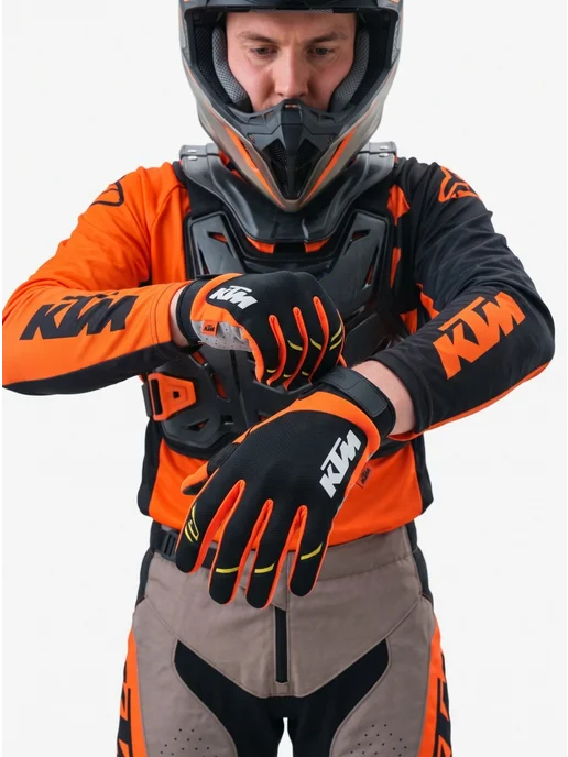 EnduroX Перчатки для мотокросса и эндуро велоперчатки, черный, фото 6
