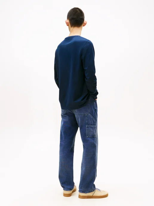 TOMMY JEANS Лонгслив базовый, синий, фото 2