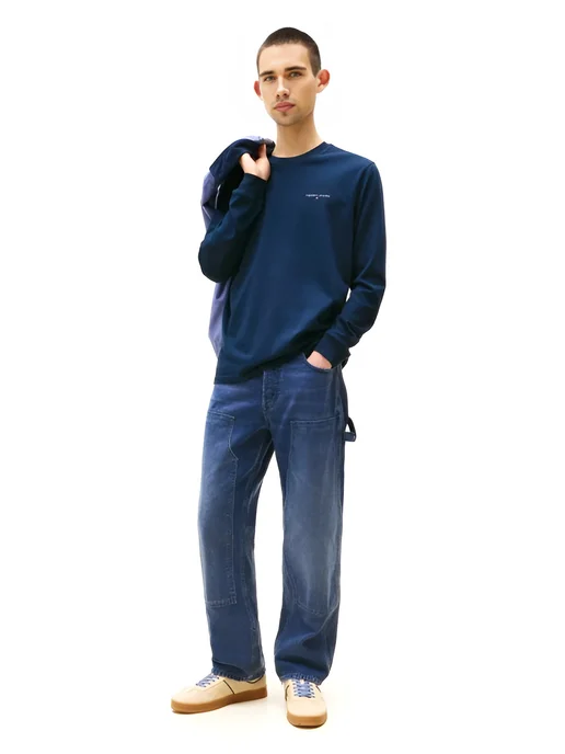 TOMMY JEANS Лонгслив базовый, синий, фото 5