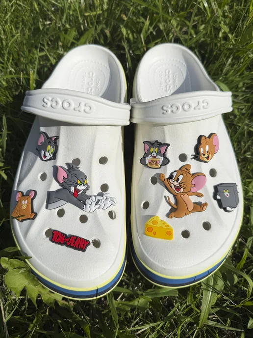 JIBZ WORLD Джибитсы набор для кроксов на crocs клипсы Том и Джерри, синий, фото 2