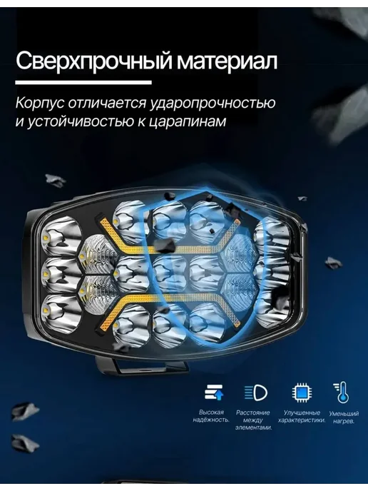 Танковая фара светодиодная 51W -1шт, 1 шт, фото 5