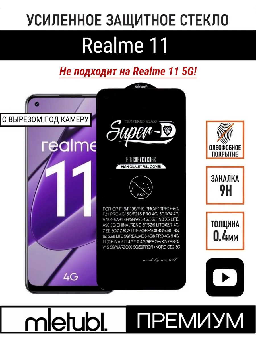 Защитное стекло на Realme 11