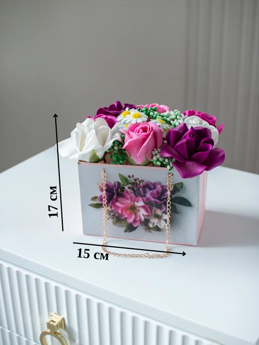 flowwiss buket Букет из мыла, мыльные розы подарок, белый, фото 5