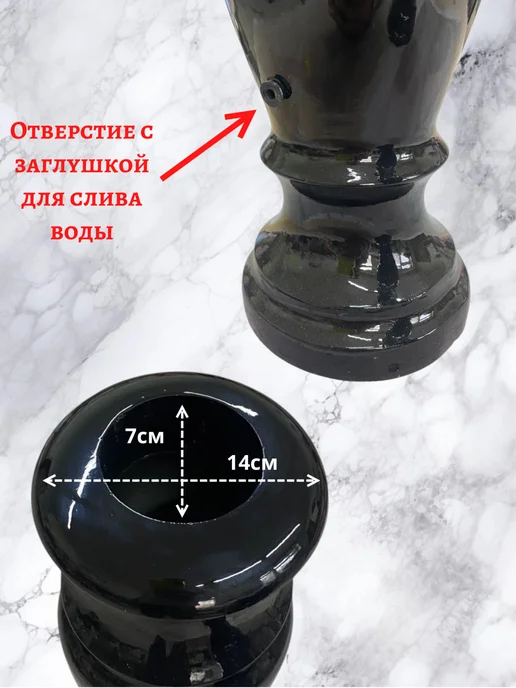 Master_decora Ваза на кладбище ритульная, черный, фото 2