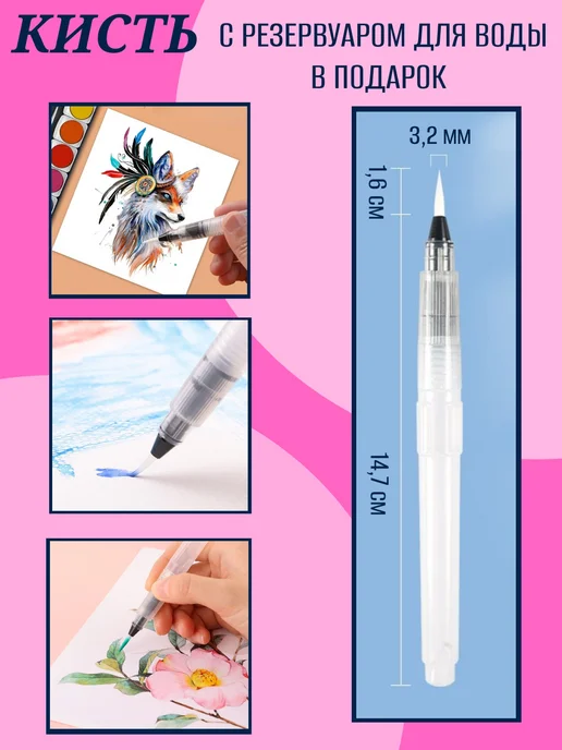 ArtBrush Store Кисти для рисования художественные круглые, вариант, фото 6