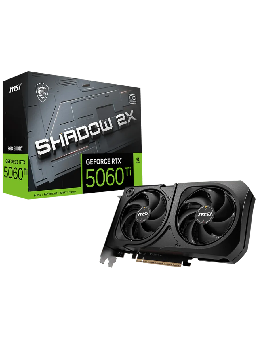 MSI Видеокарта RTX 5060 Ti 8 ГБ RTL (RTX 5060 Ti 8G SHADOW 2X OC