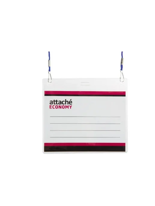 Attache Economy Бейдж 108x126 мм шнурок 2 зажима 45 см 5 шт в упаковке, 5 шт, фото 2