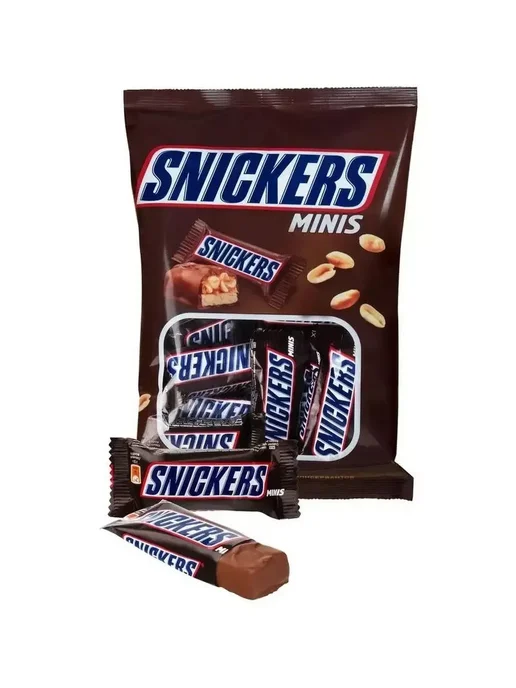 Snickers Шоколадный батончик мини 180г, 180 г, фото 2
