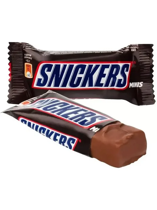Snickers Шоколадный батончик мини 180г, 180 г, фото 3