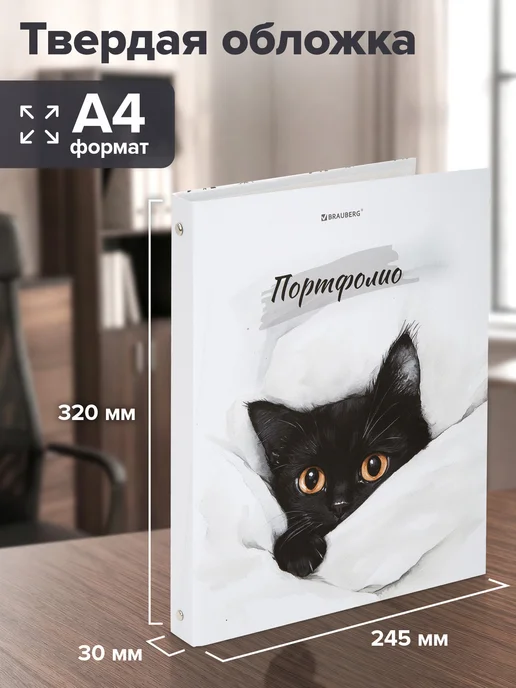 Brauberg Портфолио школьника, папка А4 на кольцах, 20 файлов, вариант, фото 3