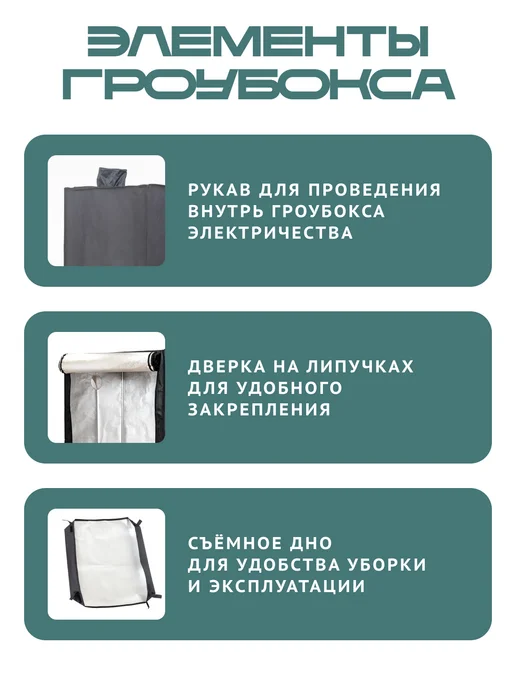 Magicbox Чехол для гроубокса 40х40х140 см, 40x40x120 см, фото 4