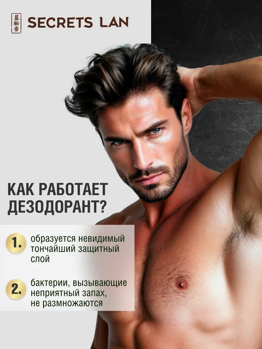 Secrets Lan Дезодорант мужской спрей минеральный, вариант, фото 4