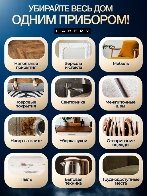 LABERY Многофункциональная паровая швабра для дома, вариант, фото 7