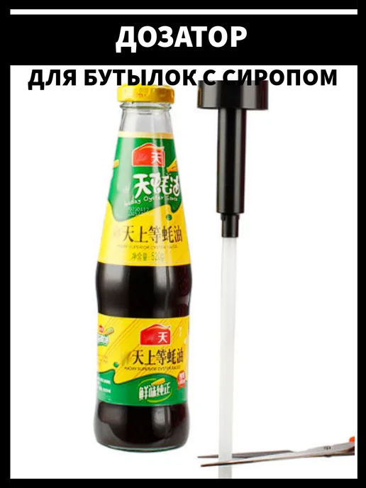 Дозатор для бутылки с сиропом, черный, фото 2
