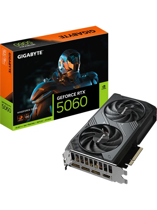 Видеокарта RTX 5060 WINDFORCE OC 8G, 8 Гб GDDR7 UltraHD